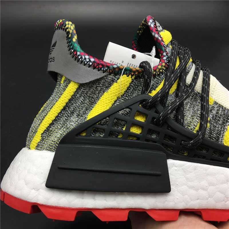 Pharrell Williams x adidas Originals Hu NMD Trail SOLARHU White Yellow Mens Womens Shoes